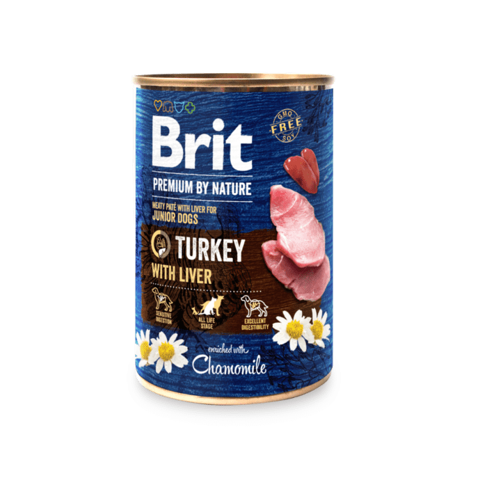 Brit Premium by Nature konserv Turkey with Liver koertele / 400g