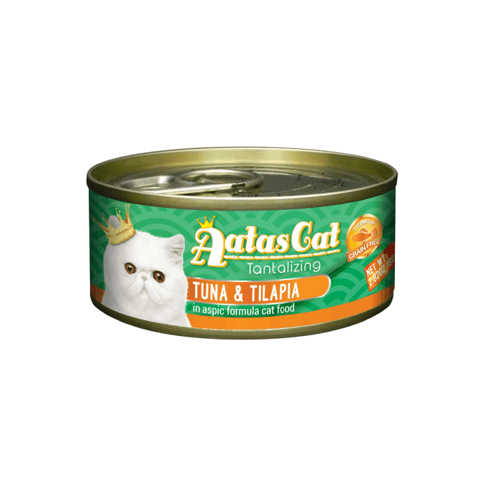 Aatas Cat Tantalizing Tuna & Tilapia konserv kassile tuunikala ja tilaapia 80g