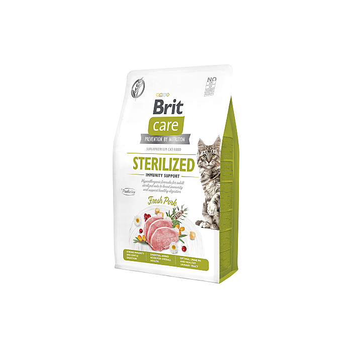 Brit Care Cat Grain-Free Sterilized Immunity Support kassitoit  sealihaga 400g