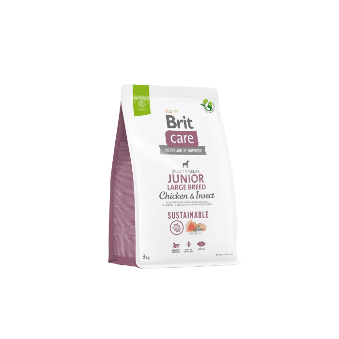 Brit Care Sustainable Junior Large Breed Chicken&Insect koeratoit 3kg