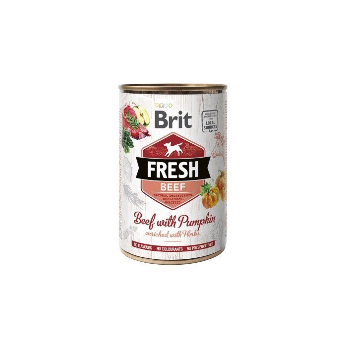 Brit Fresh Beef with Pumpkin konserv koertele 400g