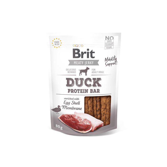 Brit Jerky Duck Protein Bar Snack närimismaius koertele 80g