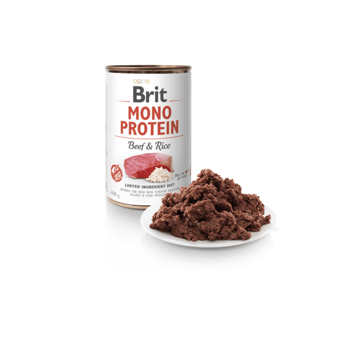 Brit Mono Protein Beef & Rice konserv koertele 400g