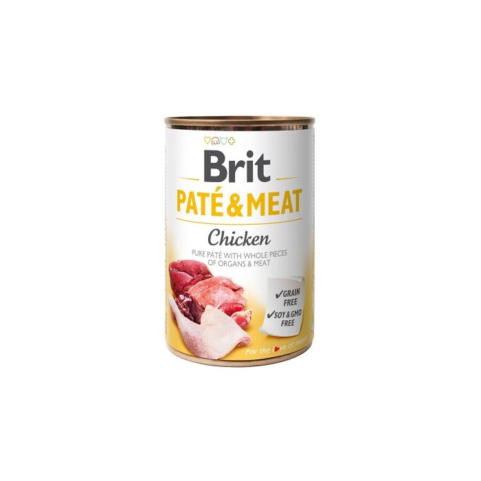 Brit Care Chicken Paté & Meat konserv koertele 400g