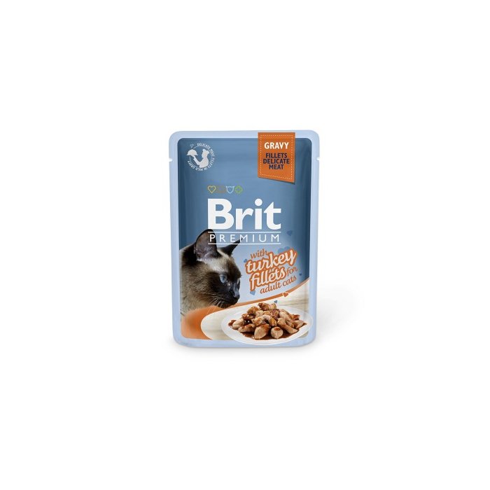 Brit Premium Turkey Fillets märgtoit kassidele kalkunifileega 85g