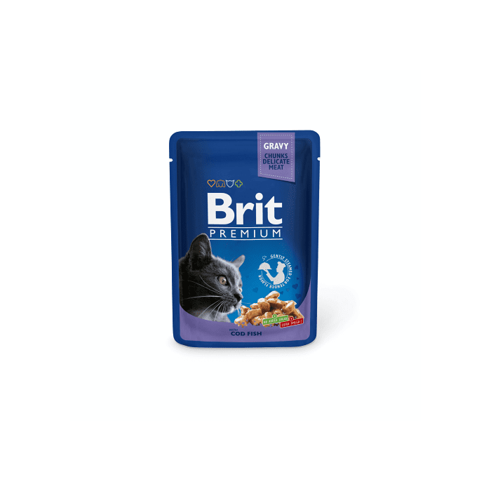 Brit Premium Cod Fish / tursaga einekotike täiskasvanud kassidele 100g
