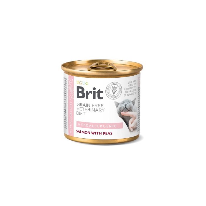 Brit Veterinary Diet Hypoallergenic konserv kassidele 200g