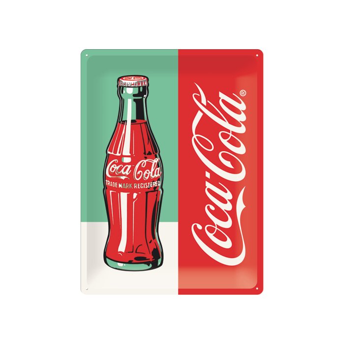 Metallplaat 30x40cm / Coca-Cola Pullo Pop Art
