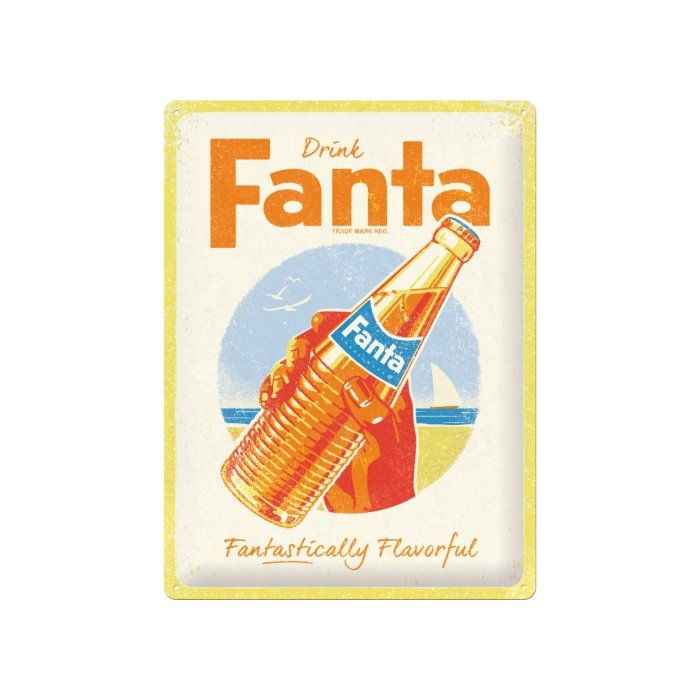 Metallplaat 30x40cm / Fanta - Bottle