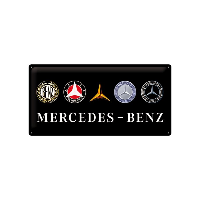 Metallplaat 25x50cm / Mercedes-Benz logod