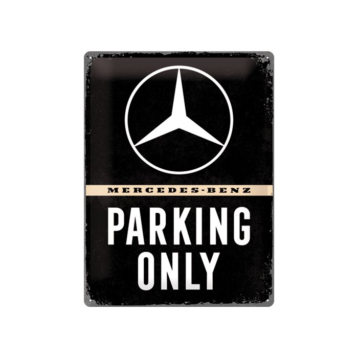 Metallplaat 30x40cm / Mercedes-Benz Parking Only