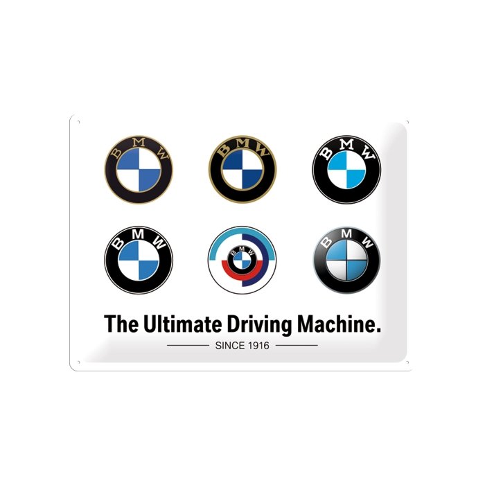Metallplaat 30x40cm / BMW - Logo Evolution