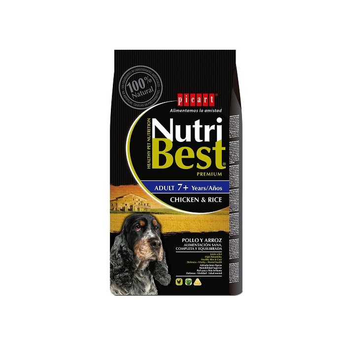 Nutribest Adult 7+ Chicken And Rice koeratoit 3 kg